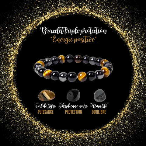 Bracelet triple protection Energie positive