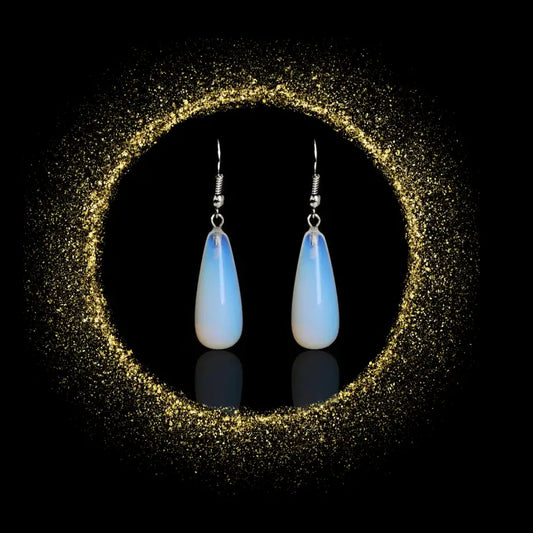 Boucles d’oreilles goutte d’eau en Opalite - By Bouddha