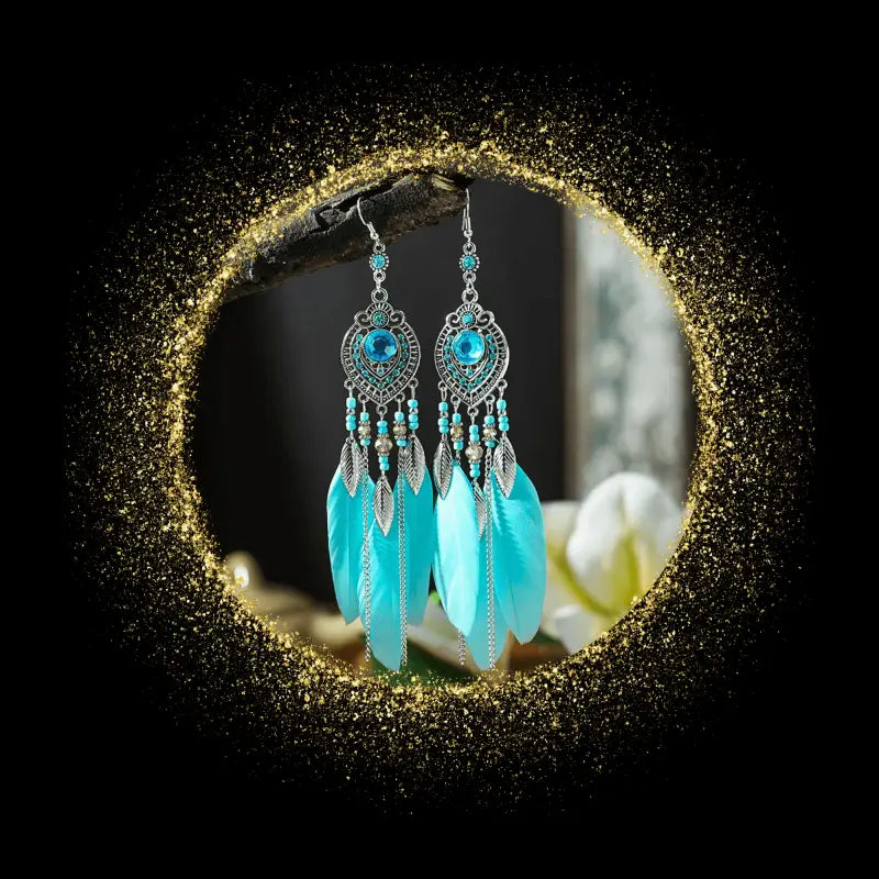 Boucles d'oreilles plume "Bohème" - By Bouddha