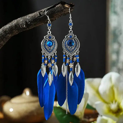 Boucles d'oreilles plume "Bohème" - By Bouddha