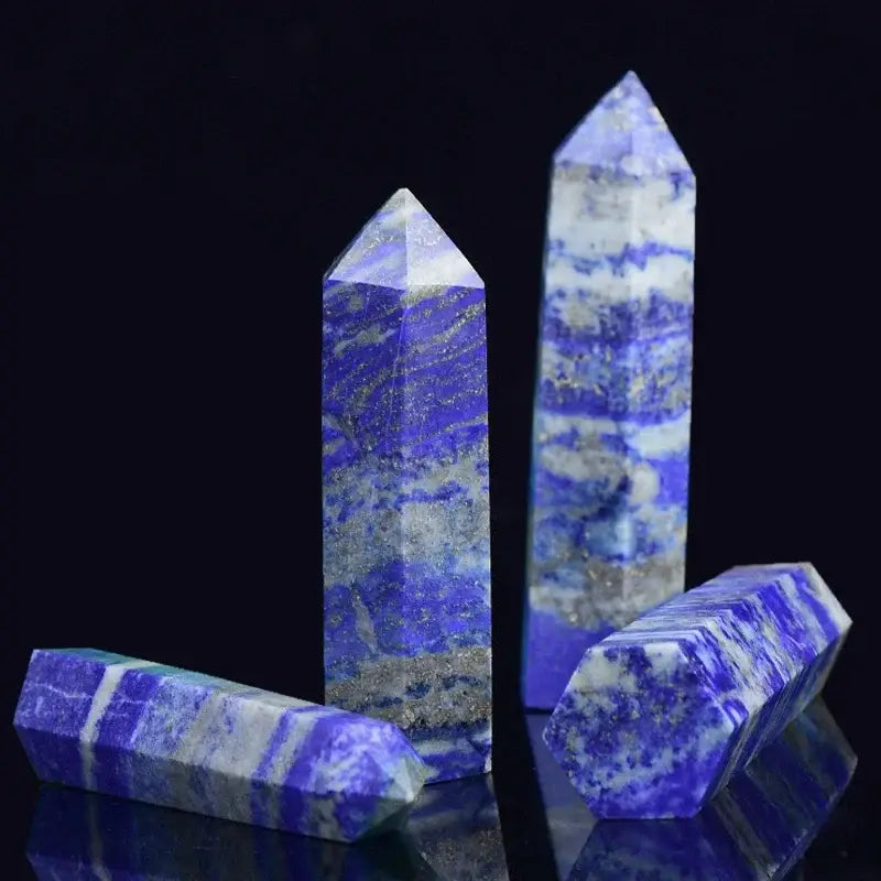 Pointe pierre naturelle - Lapi lazuli / 1pc /7-8 Cm - Pointe pierre naturelle